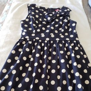 Vintage blue polka dot dress